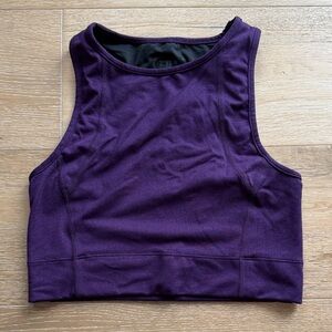 ZYIA Women's Purple Sleeveless Longline Top